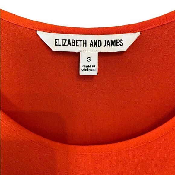 Elizabeth and James Sz S Orange Maxi Ruffle Sleeveless Boho Lightweight Dress - Picture 5 of 10